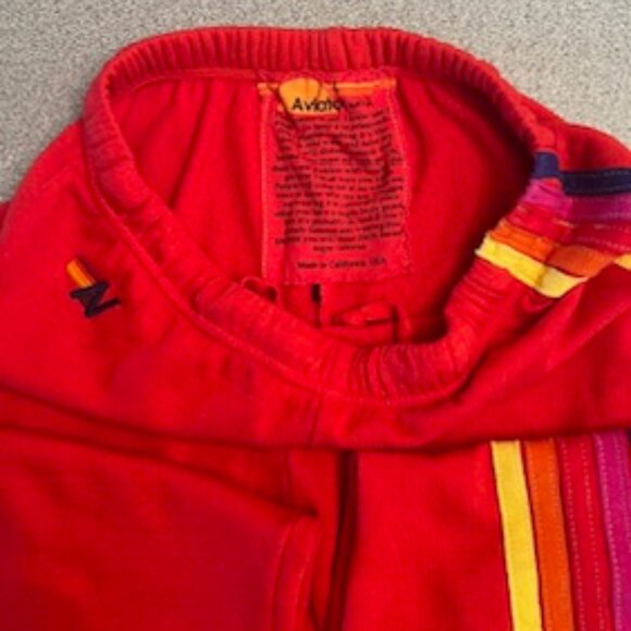 Aviator Nation 5 Stripe Sweatpants Red - Picture 9 of 10